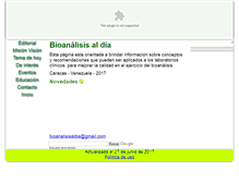 Tablet Screenshot of bioanalisisaldia.net